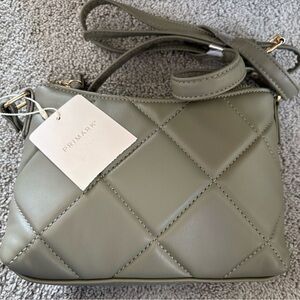 Primark Sage Quilted Crossbody Bag